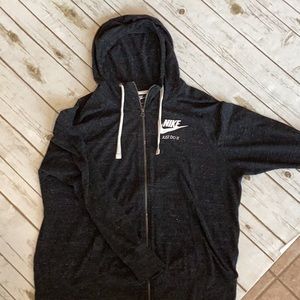 Nike zipper jacket heathered black soft 1X women’s